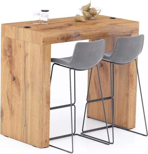 Vista 84 de Mobili Fiver Evolution - Mesa alta de bar de cocina fabricada en Italia Ahorra Espacio, Mesa de altura de mostrador montada en la pared para 1