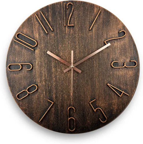 Vista 12 de Reloj de pared, reloj silencioso, reloj de pared que funciona con pilas, reloj de pared moderno de 12 pulgadas, adecuado para oficinas, salas