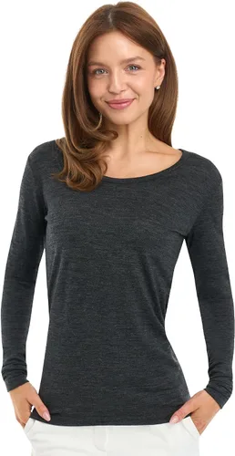 Vista 9 de 100% Merino Wool Base Layer Women - Thermal Merino Wool Shirt Women 190 morado oscuro