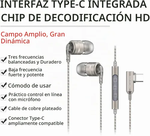 Vista 2 de SoundMAGIC E80D - Auriculares digitales USB C - Auriculares con cable tipo