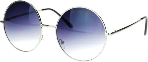 Vista 22 de Hippie Groovy Gradient Oversize Anteojos de sol redondos Lennon grandes