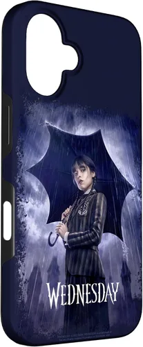 Vista 3 de Funda para iPhone 16 Wednesday con paraguas Nevermore Academy Photo Portrait