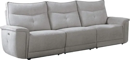 Vista 4 de Homelegance Sofá seccional reclinable eléctrico de 117 x 134 pulgadas con diván, gris