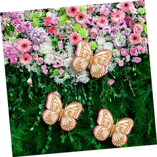 Vista 5 de DOITOOL 5 calcomanías de pared de mariposa, calcomanías de hadas, decoración de ceremonia de boda, calcomanías de computadora para laptop, mariposas