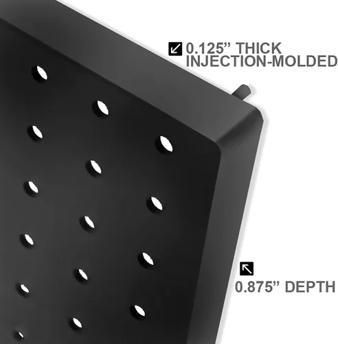 Vista 3 de Azar Displays 900945-BLK Kit organizador de pared multiusos de 70 piezas con dos paneles y surtido de accesorios, tamaños de panel: 13.5 pulgadas
