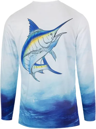 Vista 2 de Kobalt1 Camiseta de deporte acuático Marlin blanco para niños 2T-18, Blanco, azul