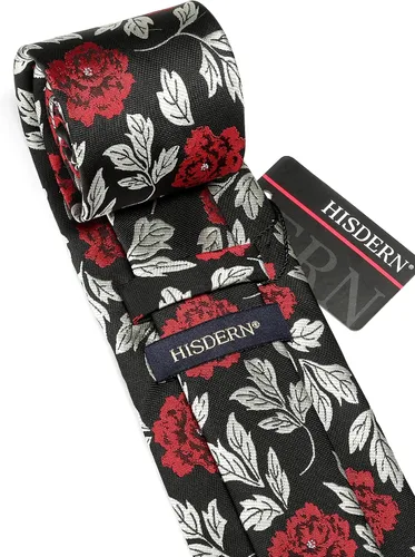 Vista 166 de Corbatas florales tejidas clásicas para hombre, corbata cuadrada de bolsillo, corbatas formales para hombres, boda con pañuelo