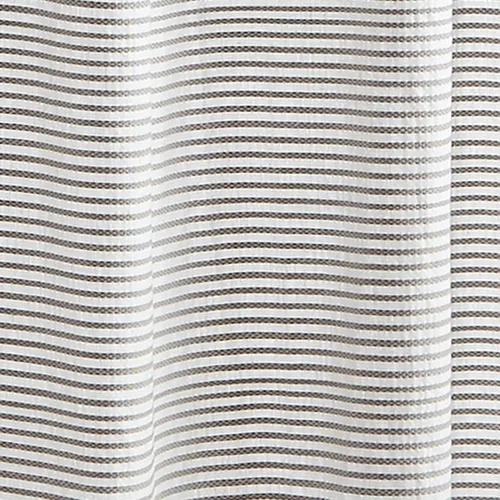 Vista 4 de Panama Stripe Cortina de ducha 100% tela de algodón para baño, de 72 x 72 pulgadas /182.88 x 182.88 cm. Borla estilo bohemio de granja, tela