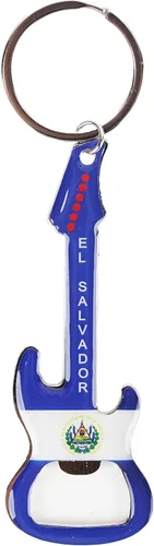 Vista 2 de Llavero de guitarra El Salvador, abridor de botellas, herramienta multifuncional con diseño en forma de guitarra, juego de 3