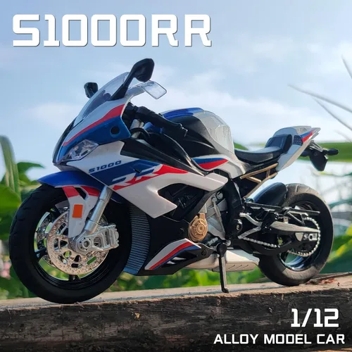 Vista 7 de COOLPUR Modelo de motocicleta fundido a presión para S1000RR, modelo de motocicleta realista, juguete o colección de moto para niños a escala 1:12
