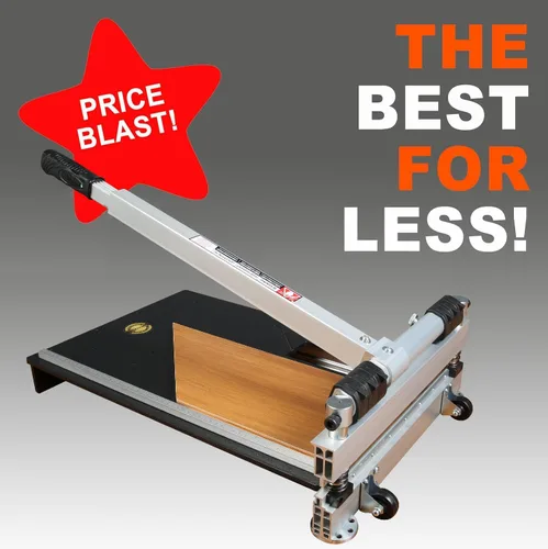 Vista 7 de CUTTEREX Heavy Duty 13" profesional cortador de piso de vinilo, pisos multicapa, parquet, paneles de pared de fibrocemento, base cóncava de goma