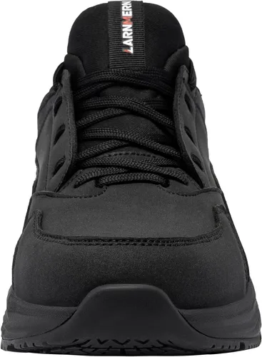 Vista 3 de LARNMERN Zapatos de trabajo antideslizantes para hombre, zapatos de moda para caminar, zapatos de cocina, zapatos de chef, impermeables