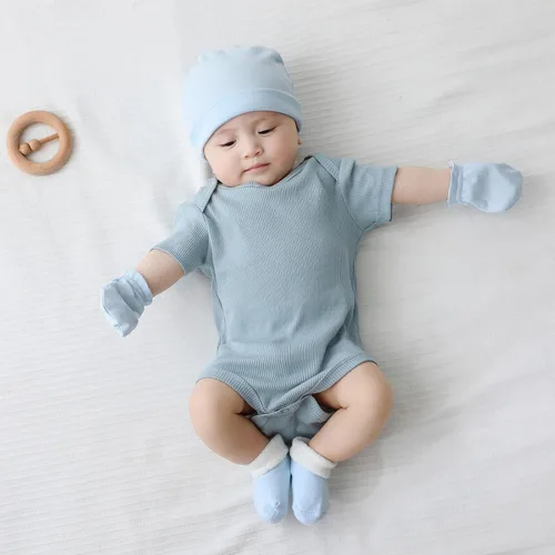 Vista 42 de Body de manga corta para bebé recién nacido, ropa de algodón de una pieza, 5 unidades, 0-12 meses