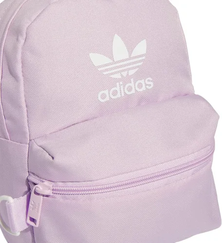 Vista 6 de adidas Originals Trefoil 2.0 Mini Mochila Pequeña Bolsa de Viaje, Orquídea Fusión Púrpura, Trefoil 2.0 Mini Mochila Pequeña Bolsa de Viaje