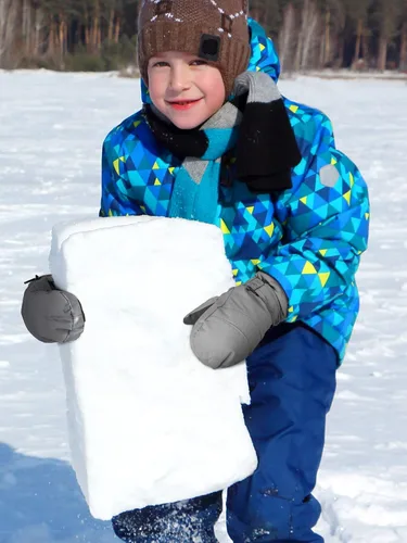 Vista 2 de 3 pares de guantes impermeables para niños, guantes de nieve para invierno, guantes de esquí cálidos para niñas y niños