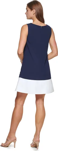 Vista 4 de DKNY Women's Jewel Neck Sleeveless Shift Dress