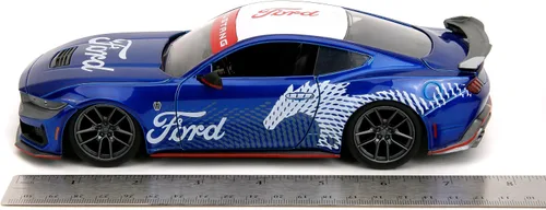 Vista 6 de Jada Toys Bigtime Muscle 1:24 2024 Ford Mustang GT Dark Horse - Coche fundido a presión, juguetes para niños y adultos