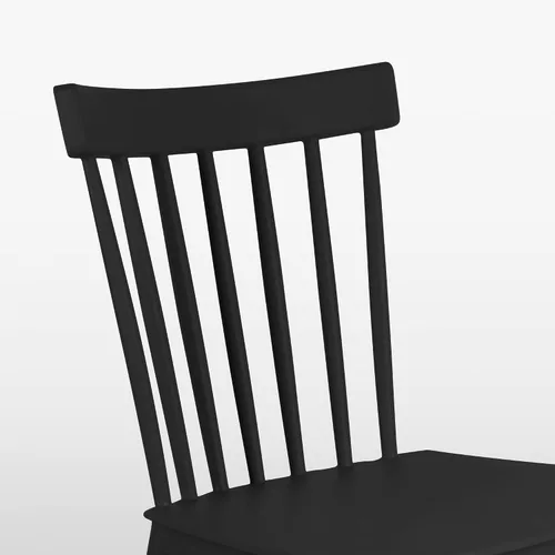 Vista 8 de DSW - Sillas de comedor de plástico modernas sin brazos con patas de madera para estar, dormitorio, cocina, comedor, sala de espera, restaurantes