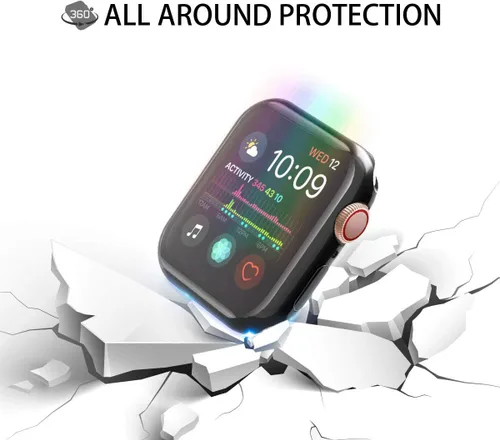 Vista 3 de JULK - Funda protectora general suave de TPU HD ultrafina para iWatch SE 3 (2025) / Series SE / 6/5 / 4, paquete de 2 unidades [Paquete de 2]