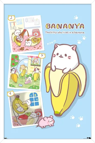 Vista 14 de Trends International Bananya - Póster de pared de collage, 14.72 x 22.37 pulgadas, versión enmarcada de madera de granero