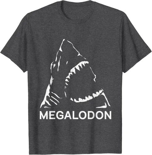 Vista 28 de Camiseta de paleontólogo prehistórico de tiburón gigante Megalodon, Negro