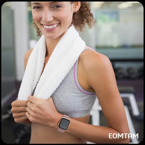 Vista 5 de 5 Pack de Correas Trenzadas Elásticas Compatibles con Bandas de Apple Watch para Mujeres y Hombres 38mm 40mm 41mm 42mm 44mm 45mm 46mm 49mm, Correas