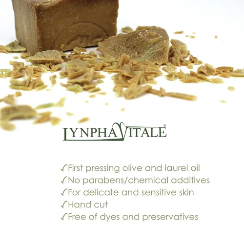 Vista 7 de LYNPHA VITALE - Jabón Alepo con 16% de aceite de laurel y aceite de oliva – Jabón tradicional hecho a mano – 7.05 oz (200 g)