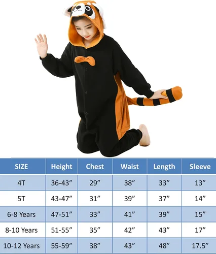 Vista 7 de Pijama tipo mameluco para niñas y niños, unisex, de anime y de una pieza, para Halloween, Navidad, fiesta de disfraces y Cosplay, talla 4T