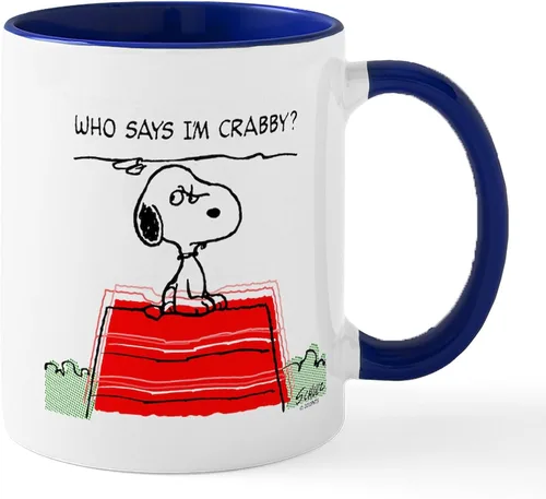 Vista 27 de CafePress Crabby Snoopy - Taza de café de cerámica (11 oz)