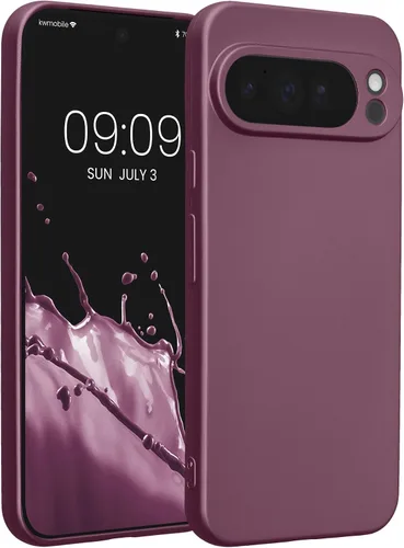 Vista 153 de kwmobile Funda compatible con Google Pixel 9 - Funda protectora delgada de TPU para teléfono - Acabado mate suave - Piedra antigua