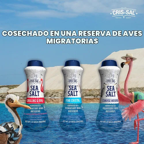 Vista 6 de Cris Sal Gourmet - Sal marina de cristal fino, 17.63 oz