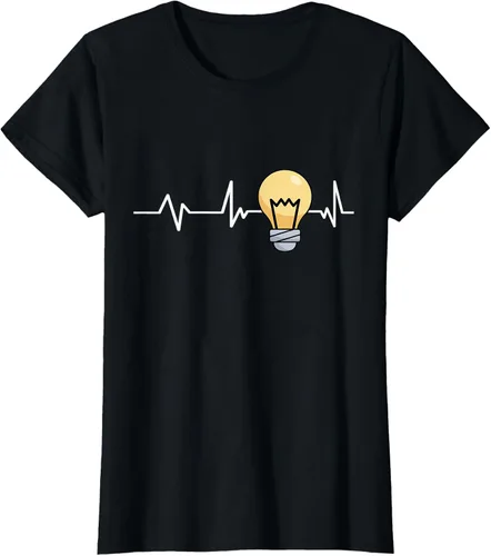 Vista 30 de Bombilla Heartbeat bombilla regalo bombilla bombilla camiseta Negro