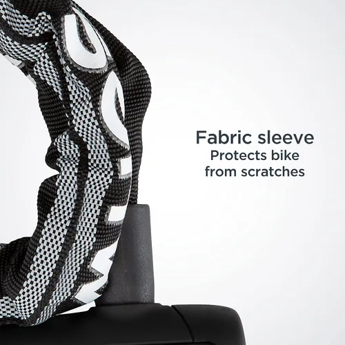 Vista 6 de Schwinn - Cadena reflectante con llave y candado para bicicleta, cerradura antirrobo de bicicleta de 3 pies x 8mm, nivel de seguridad 4