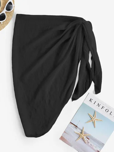 Vista 6 de ZAFUL Pareo para mujer, pareo de playa, envoltura de bikini transparente, cubierta de gasa para traje de baño