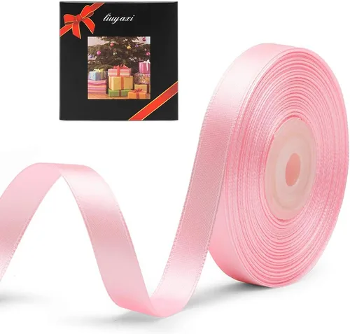 Vista 138 de Cinta de satén verde manzana de doble cara de color sólido de 1/2 pulgada x 25 yardas, cintas perfectas para manualidades, decoración de bodas
