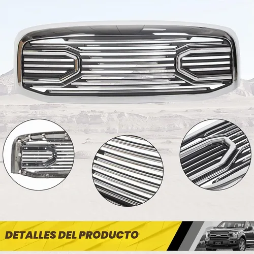 Vista 5 de KUAFU Parrilla de parachoques frontal compatible con Dodge RAM 2500 3500 2006-2009, Dodge RAM 1500 2006-2008. Repuesto de carcasa Big Horn