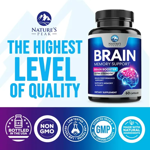 Vista 4 de Suplemento de Memoria Cerebral - Nootrópicos de Fuerza 3X para Concentración, Claridad y Apoyo del Enfoque - Vitaminas Cognitivas para la Salud