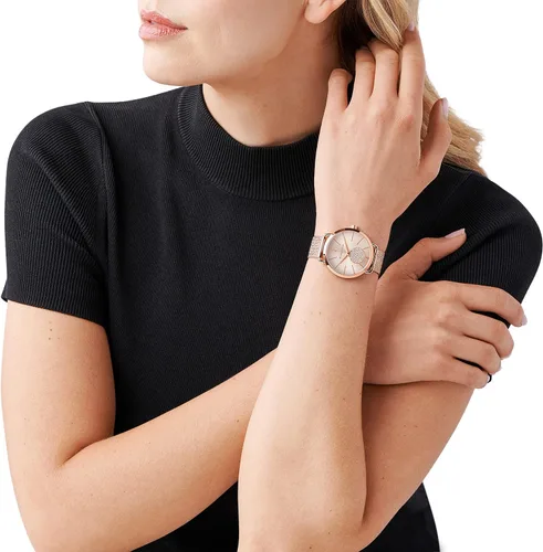 Vista 5 de Michael Kors Reloj Portia de acero inoxidable de tres manos para mujer