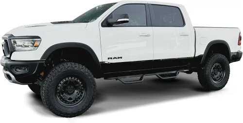 Vista 22 de Westin 23-4085 E-Series 3 Nerf Step Bars se adapta a Ram 1500 Crew Cab 2019-2023 (Excl. Ram 1500 Classic), color negro, 1 par