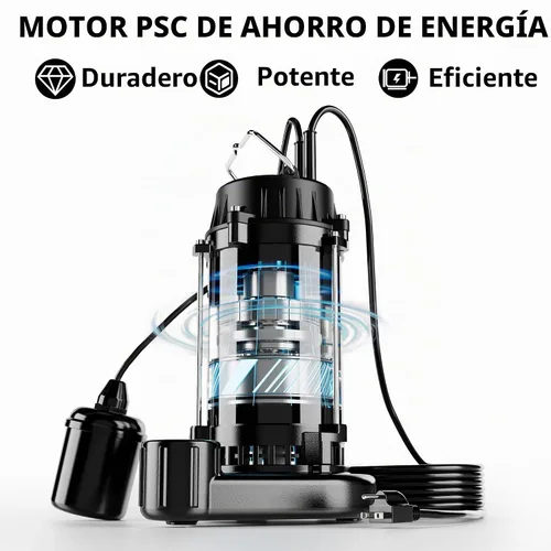 Vista 6 de FOTING 1HP 6000GPH Bomba de sumidero sumergible de aguas residuales/efluentes, bomba séptica de hierro fundido resistente, Bombas de sumidero