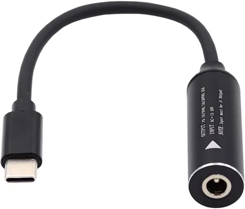 Vista 12 de DC Jack 0.098x0.028 in Entrada a USB-C Tipo-C Cable de carga de enchufe de alimentación para teléfono portátil PD9V 5V 20V