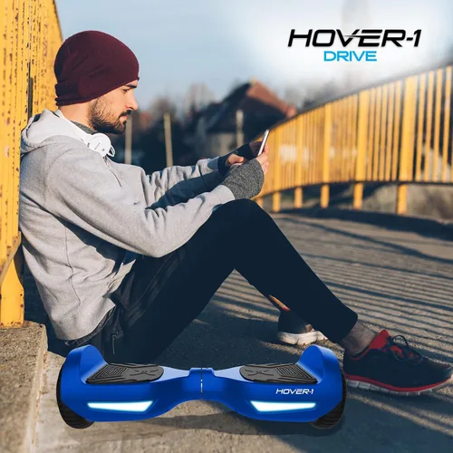 Vista 5 de Hover-1 Drive Hoverboard eléctrico Velocidad máxima de 11,3 km/h, autonomía de 4,8 km, batería de iones de litio de larga duración, 6 horas de Rosa
