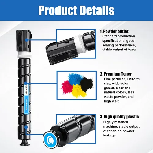 Vista 5 de GPR-53 GPR53 Cartucho de tóner de alto rendimiento para Canon GPR53 Toner ImageRunner Advance C3325i C3330i C3525i C3530i C3025i C3725i C3730i