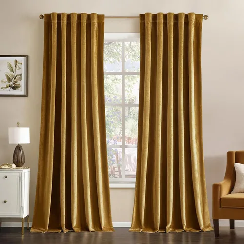 Vista 13 de MIULEE Cortinas de terciopelo de 84 pulgadas de largo, juego de 2 paneles para dormitorio, con pestaña trasera plisada, de lujo, aislamiento