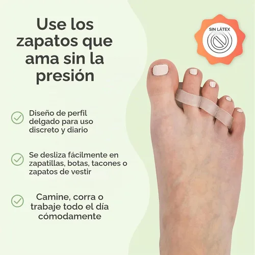 Vista 3 de ZenToes - Corrector, espaciadores de dedos de gel de triple bucle, paquete de 4