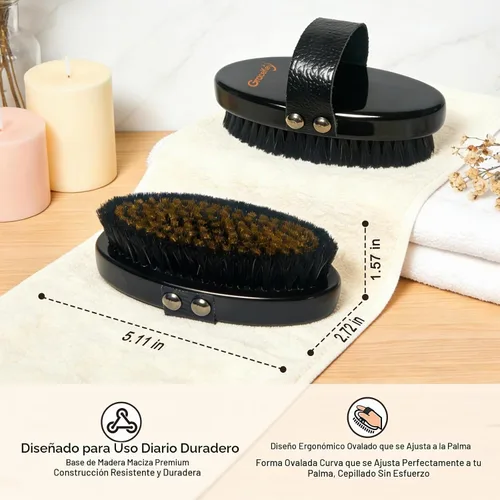 Vista 4 de Gracekey Cepillo seco de cobre iónico para celulitis, drenaje linfático
