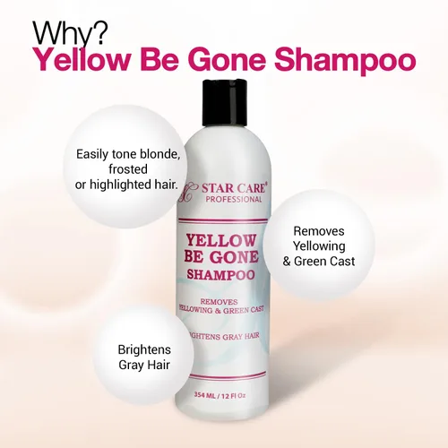 Vista 2 de Champú Yellow Be Gone de 4 onzas / 4.0 fl oz (paquete de 1) neutralizador aclarante de cobrizo para cabello decolorado, rubio, gris y resaltado