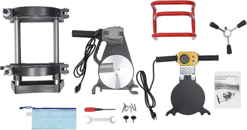 Vista 3 de DYRABREST Máquina de soldadura manual de fusión de tubos de doble anillo de 2.480-7.874 in para tubos de PE/PP/PVC de 2.48 "-7.87", soldador a tope