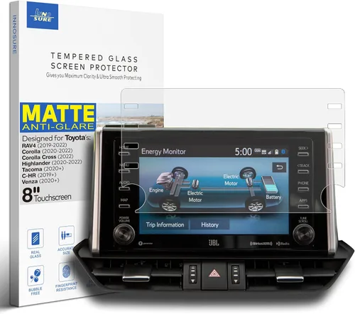Vista 8 de Protector de pantalla de cristal prémium para Toyota RAV4 (2015-2022), Camry (2018-2020) Accesorios de pantalla táctil multimedia de 7 pulgadas