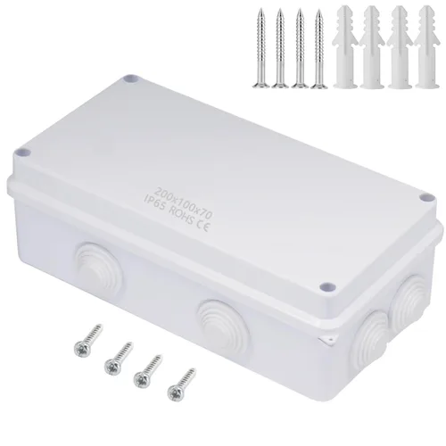 Vista 10 de Zulkit Caja de conexiones de plástico ABS IP55 a prueba de polvo e impermeable, cajas eléctricas universales para proyectos, carcasa, color blanco